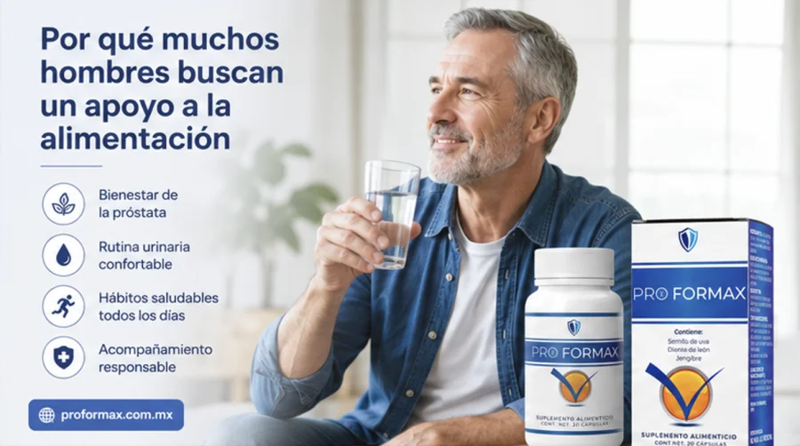 Proformax — suplemento de origen vegetal para acompañar el bienestar de la próstata en hombres adultos